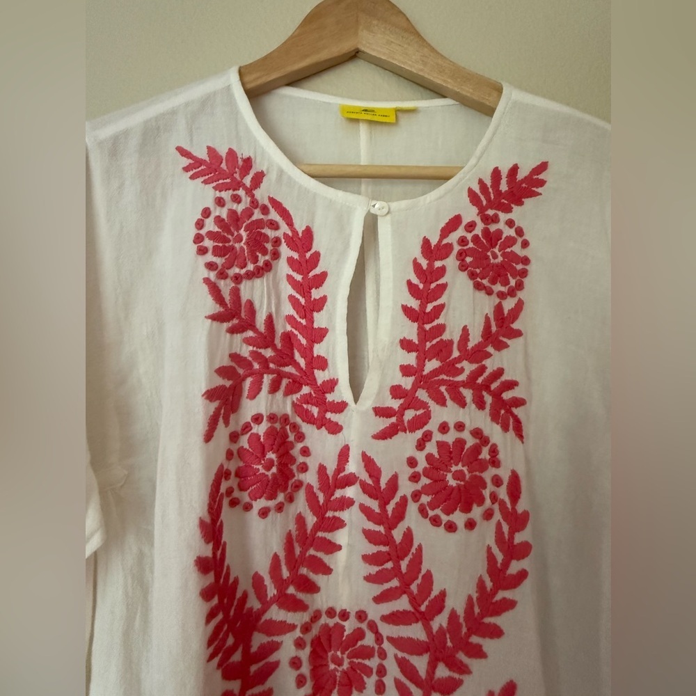 Roberta Roller Rabbit Boho White Embroidered Tunic - image 2